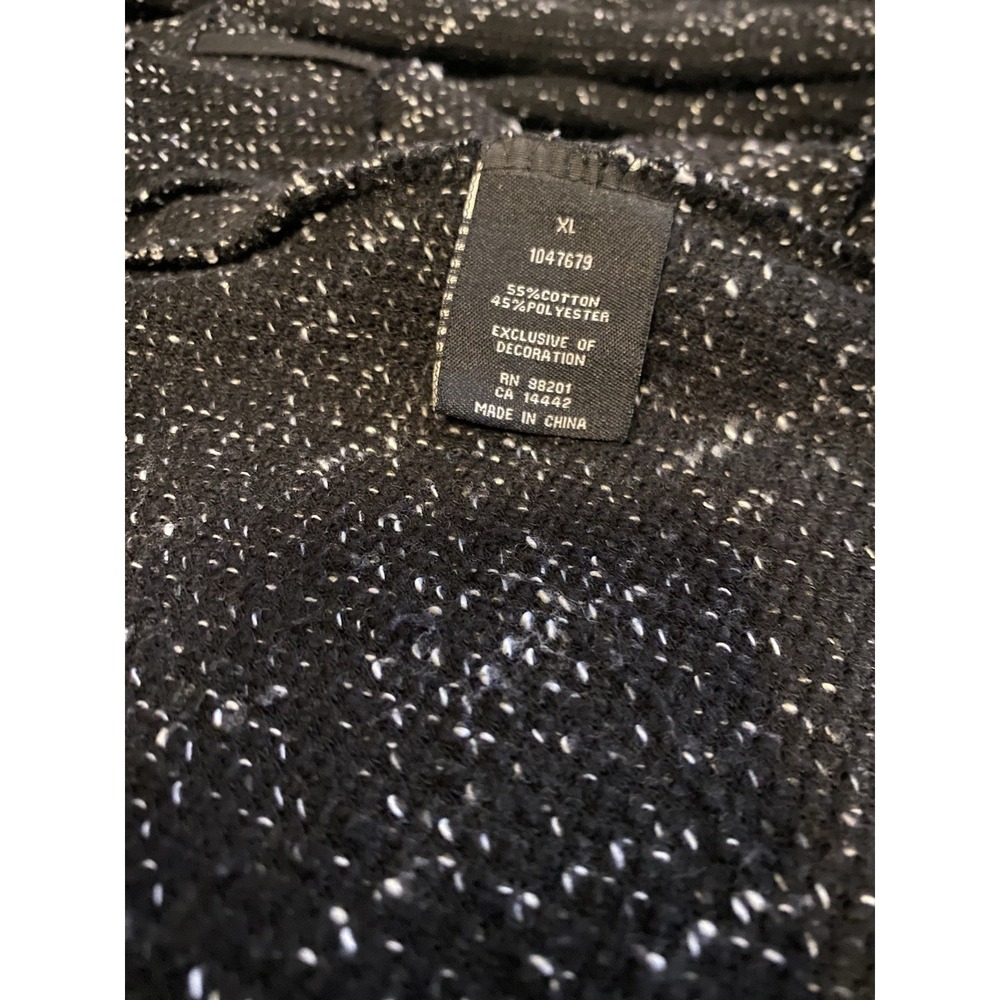 Open Front Waterfall Cardigan Sweater Charcoal‎ Gray Size XL - Picture 7 of 9